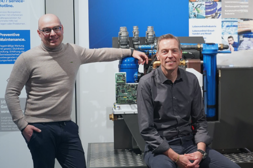 Bild mit David Riemenschneider und Torben Benter - C-Level der Division Precision Cooling