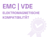 Konform mit: EMC / VDE - Electromagnetic Compatibility