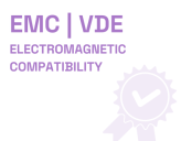 Compliant with:: EMC / VDE - Electromagnetic Compatibility