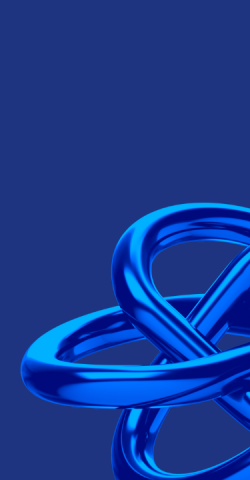 Blauer Glen Dimplex Knoten auf blauem Hintergrund