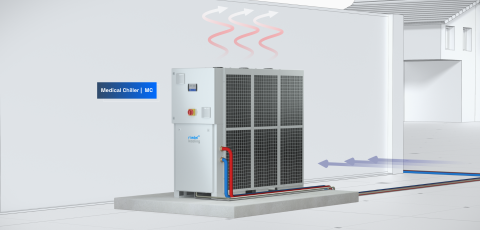 MC-Chiller für MRT-Gerät in der Anwendung / Innenansicht Gerät 